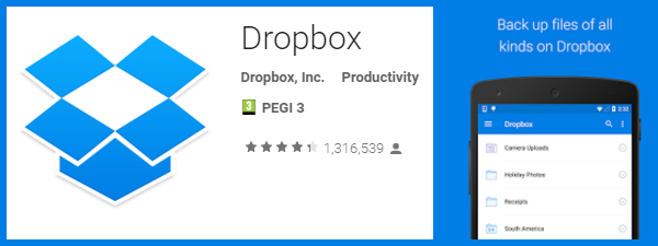 Aplicatia Dropbox pentru Samsung S6 și S6 Edge