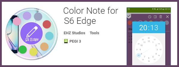 Color Note Samsung S6 Edge