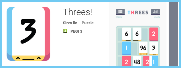 Threes! pentru Samsung S6 Edge