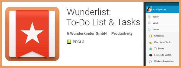 Wunderlist pentru Samsung S6 Edge