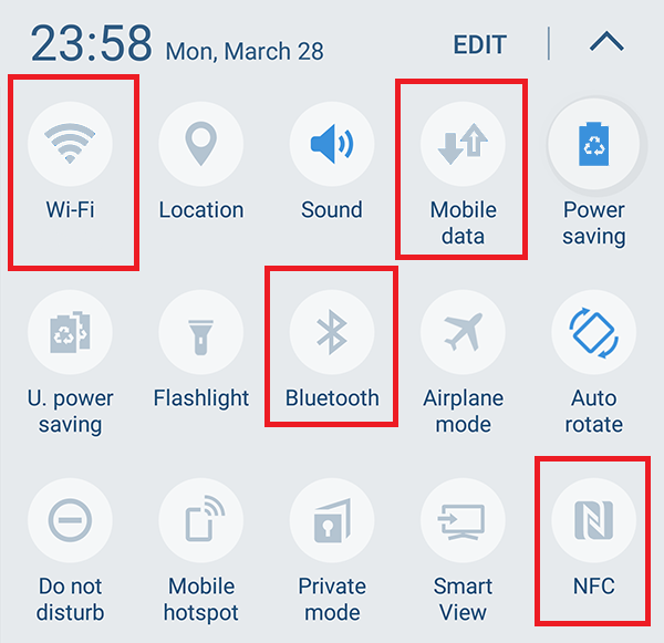 Închide comunicarea radio la Galaxy S7 si S7 Edge